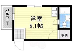 シャルム今市 ワンルームの間取図画像
