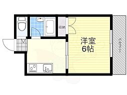 東洋プラザ桜の宮 1Kの間取図画像