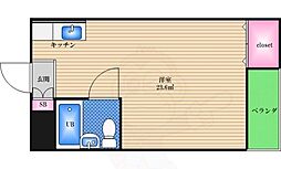 ファンシー都島 ワンルームの間取図画像