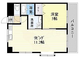 若杉ロイヤルマンション 1LDKの間取図画像