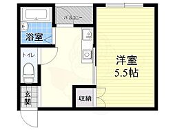 ル・ベール花の館千林 1Kの間取図画像
