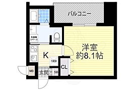 プレサンス大阪城公園ファーストシート ワンルームの間取図画像