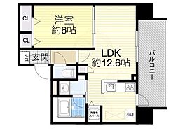 ブランシエスタ都島通 1LDKの間取図画像