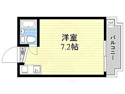 ルネッサンスルイード ワンルームの間取図画像