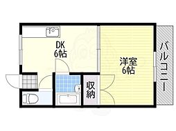 モアメゾンアオイ 1DKの間取図画像