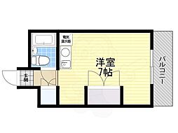 フォーラム都島内代駅前 ワンルームの間取図画像