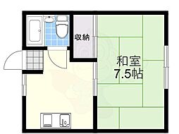 カラキマンション 1DKの間取図画像