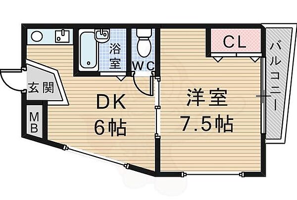 レジデンスヘルム2 201｜大阪府大阪市東淀川区淡路２丁目(賃貸マンション1DK・2階・25.44㎡)の写真 その2