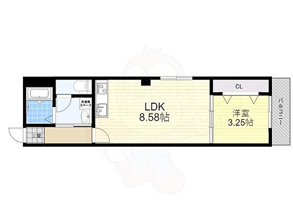 キャトルセゾン豊中本町 ｜大阪府豊中市本町３丁目(賃貸マンション1LDK・2階・36.29㎡)の写真 その2