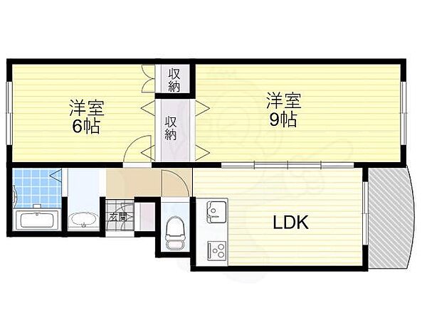 池田マンション ｜大阪府豊中市末広町２丁目(賃貸マンション3LDK・3階・58.00㎡)の写真 その2