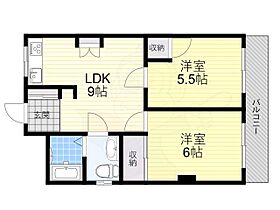 蛍池ハイツ西棟  ｜ 大阪府豊中市螢池北町３丁目（賃貸マンション2LDK・3階・45.00㎡） その2