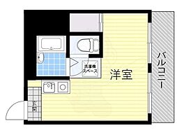 ユニバーサルコート柴原 ワンルームの間取図画像