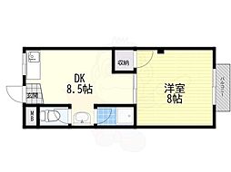 イワタバコ苑 1DKの間取図画像