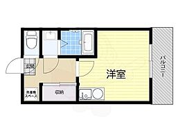 メゾンド和 ワンルームの間取図画像