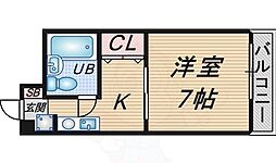 ハウゼ南豊中 1Kの間取図画像