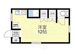 加島ハイツ ワンルームの間取図画像