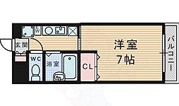 カサアズール 1Kの間取図画像