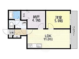 シャンボール豊中 1SLDKの間取図画像