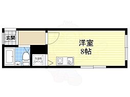 第7サンパレス村橋マンション ワンルームの間取図画像