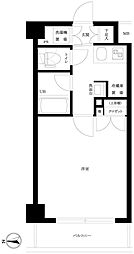 ルーブル高田馬場参番館 1Kの間取図画像