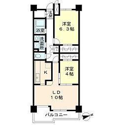 グリーンヒルズ目白 2LDKの間取図画像