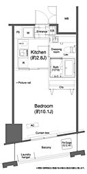 グランハイツ高田馬場 1Kの間取図画像
