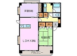 ヴィレッジMtSecond 2LDKの間取図画像