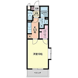 アグレアーブル永山 1Kの間取図画像