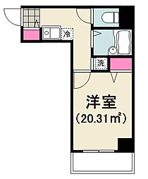 ルミエール 1Kの間取図画像