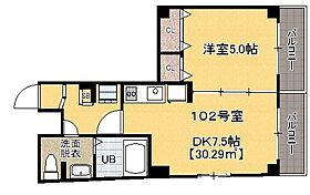 Le Sept 102 ｜ 千葉県千葉市花見川区検見川町5丁目268-192（賃貸マンション1DK・1階・30.29㎡） その2