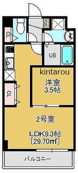 千葉県千葉市花見川区幕張町5丁目(賃貸マンション1LDK・3階・29.70㎡)の写真 その2