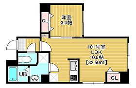 ベルテ千葉中央 101 ｜ 千葉県千葉市中央区中央2丁目（賃貸マンション1LDK・1階・32.50㎡） その2