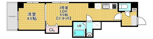 ベルテ千葉中央 303｜千葉県千葉市中央区中央2丁目(賃貸マンション1LDK・3階・31.81㎡)の写真 その2