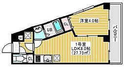 Arcenciel柏 3階1LDKの間取り