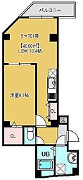 アクアスウィル浅草 1LDKの間取図画像