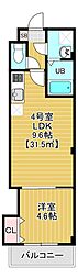 Charmant Maison 1LDKの間取図画像