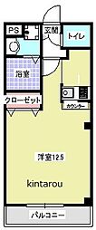 ブライトコート 1Kの間取図画像