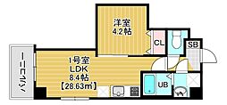 金太郎ヒルズ355 1LDKの間取図画像