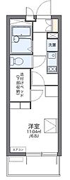レオパレス甲子園 1Kの間取図画像