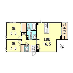 間取図画像 2LDK