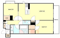 間取図画像 2LDK