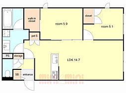 間取図画像 2LDK