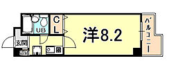 アーバニー甲子園 ワンルームの間取図画像