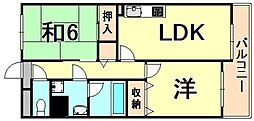 リヴインコンフォート 2LDKの間取図画像