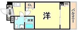 セレニテ甲子園 1Kの間取図画像