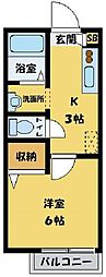 ドリームステージ 1Kの間取図画像