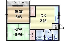 七草ハイツ  ｜ 兵庫県尼崎市田能１丁目（賃貸アパート2LDK・2階・48.00㎡） その2