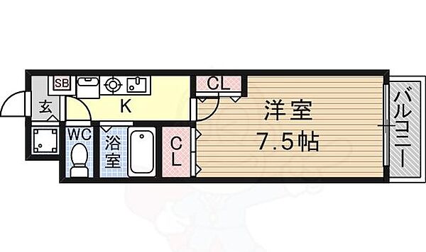 メゾン・プレジール 403｜兵庫県尼崎市東園田町９丁目(賃貸マンション1K・4階・26.23㎡)の写真 その2