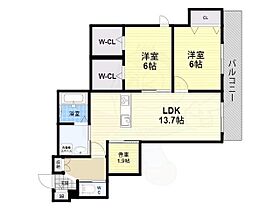 クレールメゾン東園田  ｜ 兵庫県尼崎市東園田町５丁目（賃貸マンション2LDK・1階・65.96㎡） その2