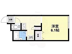 レオパレス松川 1Kの間取図画像